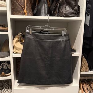 Jcrew Black faux Leather Skirt
